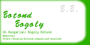 botond bogoly business card